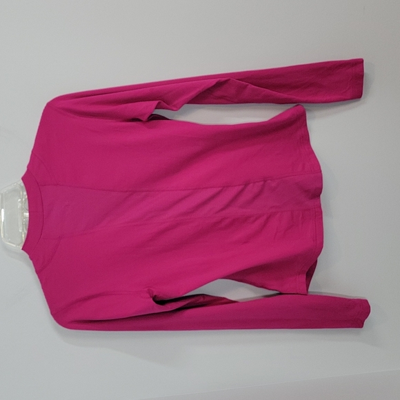 NIKE Pink Long Sleeve Mesh Back Tee Size Small - Picture 4 of 8